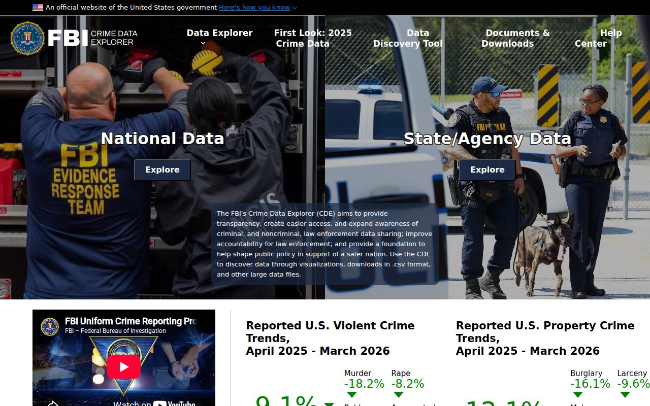 Mesa County sex offender search context in FBI crime data
