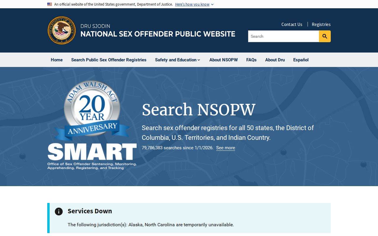 Mesa County sex offender search national NSOPW portal