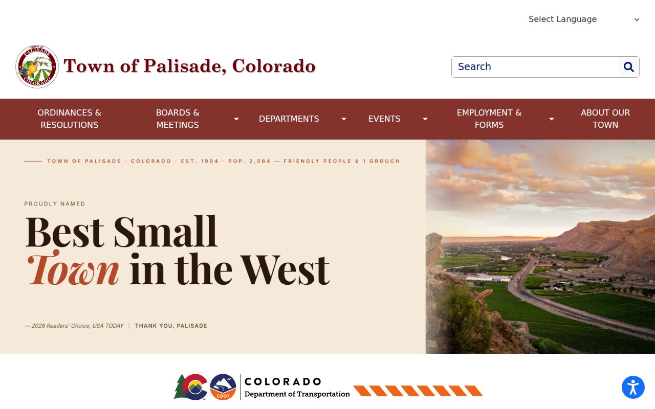 Palisade Town Hall information and municipal setting